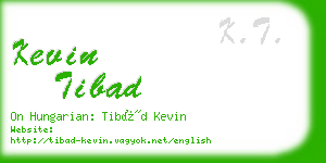 kevin tibad business card